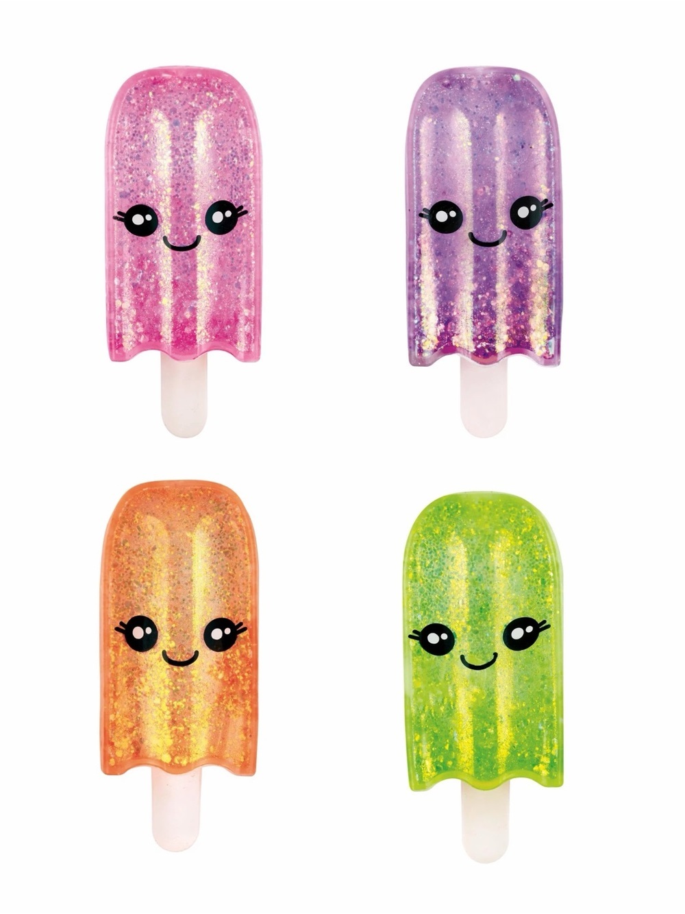 Pink Glitter Popsicle Squishy Glitter Pop
